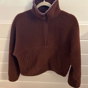 TNA Sherpa pullover Cognac colour size XS